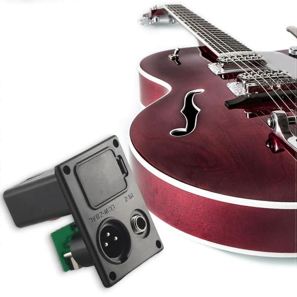 Akustisk guitarforforstærker med 5-bånds EQ og LCD-stemningsdisplay - 1x[YJD]