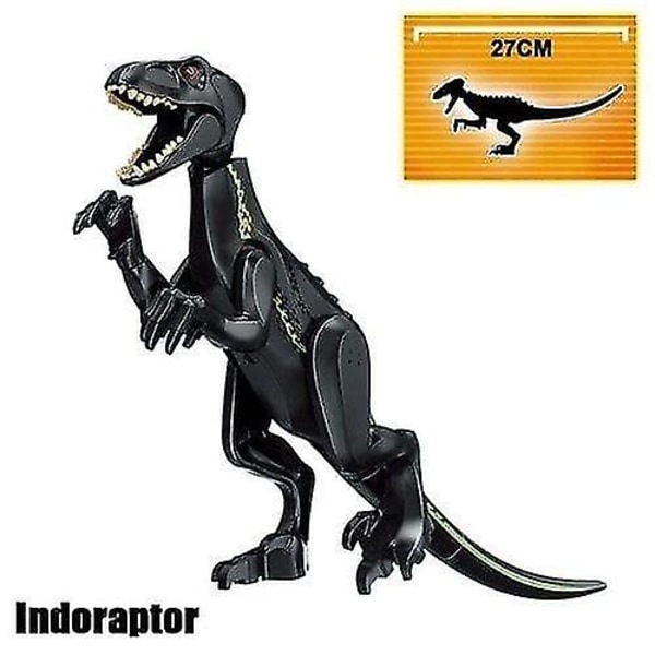 Jurassic Dinosaur Sett Byggeklossleker Figur Indoraptor Velociraptor Triceratops T-rex Dino World Dino Brick Kompatibel_v (YJD)