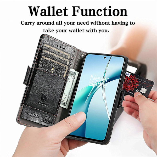 For Xiaomi Redmi Note 14 5G Deksel Stativ Lommebok Spleising PU Lær Cover[HK] Red