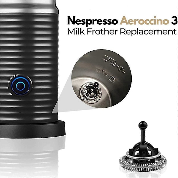 Reservedele til Nespresso Aeroccino 3 Aeroccino 4 Blender Mælkeskum Apparat Kaffemaskine (YJD) Black  Silver