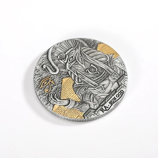 Minnesmynter Kunstsamling Gaver Poseidon Egypt Jpan Amaterasu India Fint Sølvmynt Antikk Myt Platerte Mynter(YJD) shiva
