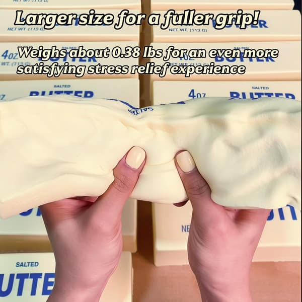 9,5 tommer smør squishy legetøj, stort superblødt smørformet langsomt stigende squishy legetøj, klæbrige smørstænger squishy legetøj (1 stk)