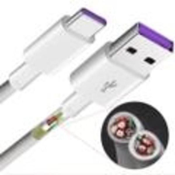 2-Pakning Huawei Original Kabel Lader SuperCharge 5A USB-C AP71[YJD]