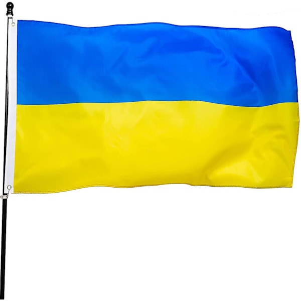 Ukrainsk Flag 3ftx5ft Ukrainsk Nationalflag Polyester Med Messing Gennemgangshuller 3x5 Fod Flag (90cm*150cm)  (YJD)