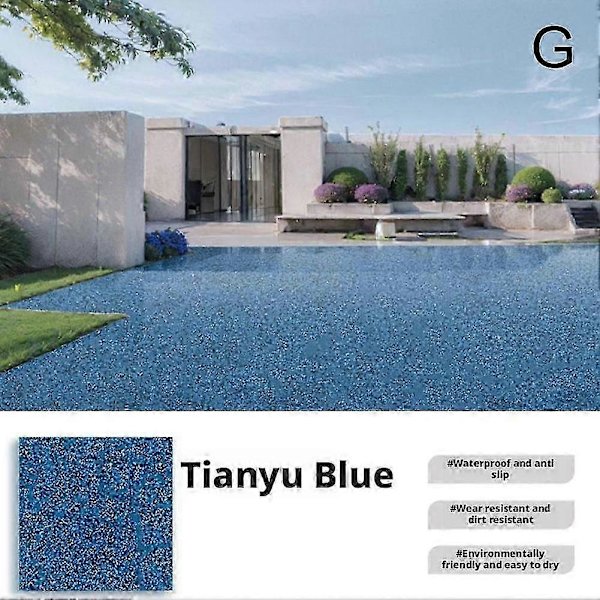 Højglans Marmor Effekt Epoxy Gulvbelægning til Garage & Gulve[YJD] Blue