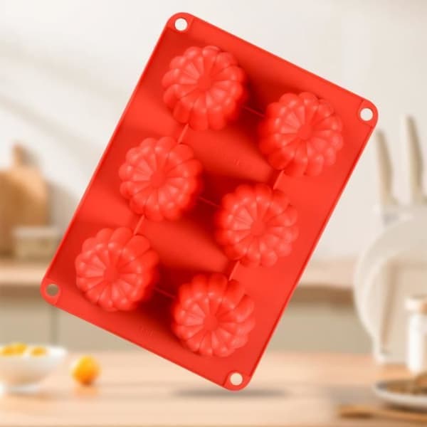 Kageform - Uspecificeret - 6 sider - Silikone - Rød - 2 stk [YJD][YJD] Red