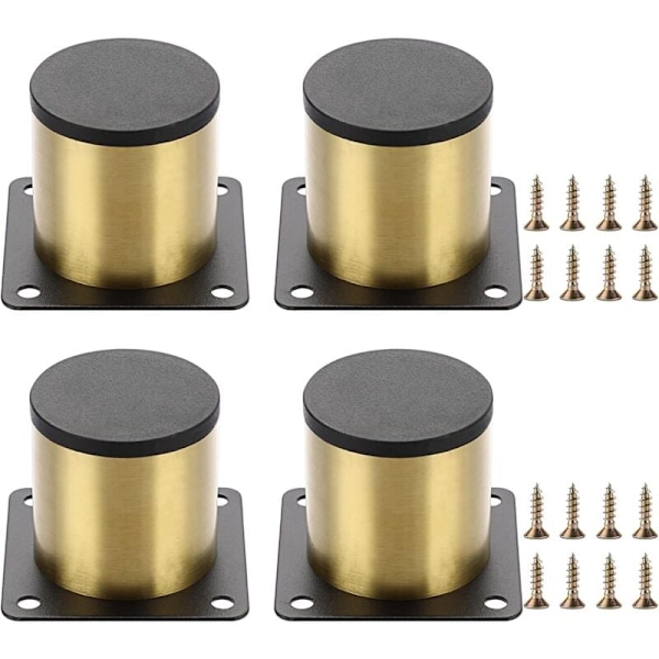 4 stk. 5 cm rustfrie stål møbelbein for stoler, bord, skap, skrivebord, sofa, møbelbein med skruer, enkel montering