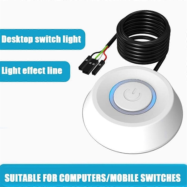 1.8m Dator Skrivbord Switch PC Extern Start Ström På/Av Knapp(B)[YJD]