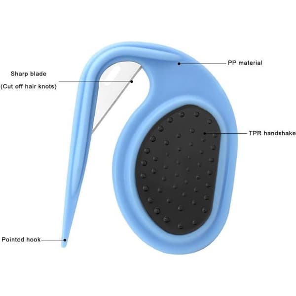 Knutkam - Ej specificerad - 2 st - Ergonomisk - För katter och hundar - Blå/Svart (YJD)
