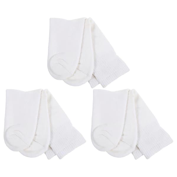 6 st Enfärgade Varma Strumpor Tjocka Bomullsstrumpor Sovstrumpor[YJD] White 35X9X0.5CM