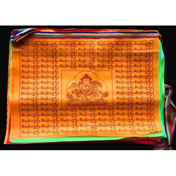 Hagedekorativ 2 stk 7M Buddhistiske Bønneflaggstrenger Tibetanske Buddhistiske Vimpler (35,5 x 35,5 cm) Utendørs Dekorasjon - XinHan  (YJD)