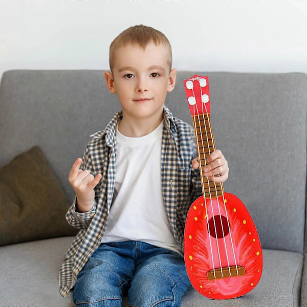 Hauska Lasten Kitara Ukulele Aloittelijoille Musiikki-instrumentti 14 Tuumaa 4 Kielis Mini Kitara Taitojen Kehittämiseen Lasten Leikkiin Varhaiskasvatukseen (YJD) C