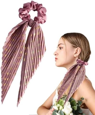 Scrunchies til tyndt hår - Ingen træk, hårelastikker til kvinder og piger, styling, modetilbehør | Bløde elastikker til hjem, kontor, rejser [YJD] pink
