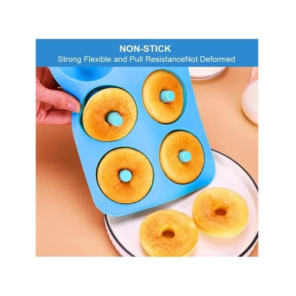 3-delat set med munkformar i silikon, munkformar i silikon, 6 non-stick-hålrum, munkform i silikon [YJD][YJD]