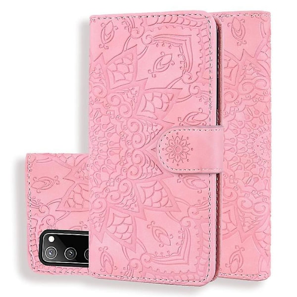 Plånboksfodral för Samsung Galaxy S20 FE Premium PU Läder Flip Cover Mandala[HK] Pink