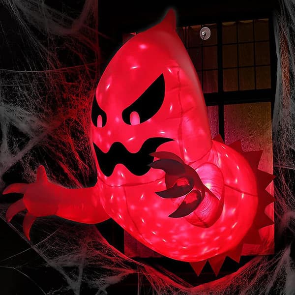 1,4 m Halloween Oppustelig Spøgelse Horror Vindue Spøgelse Foldbar Glødende Ballon[YJD] White 1pc