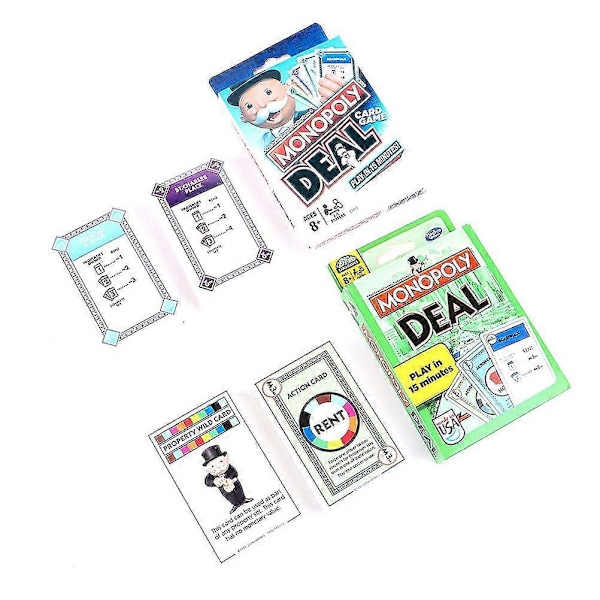 Puzzle Family Party Brettspill Engelsk Versjon Monopoly Trading Cardgame Spilling (YJD) Black