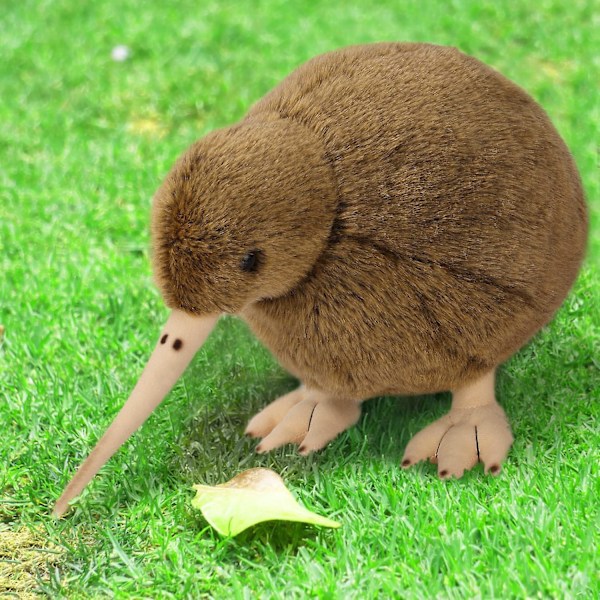 Kiwi Fågelfyllda Djur, Plysch Leksak Furu Kiwi Plushie Dock, Mjuk Fluffig Som Riktig Fågel Kramande Leksak - Present För Alla Åldrar & Tillfällen