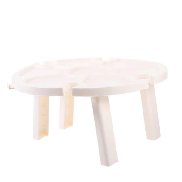 Kompakt sammenleggbart bord bærbart hvitt plast 1 stk 5.5X11.8X11.8in[YJD] White
