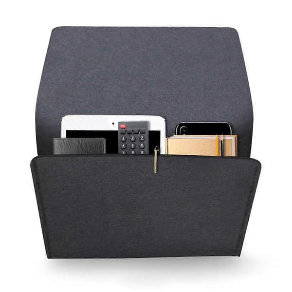 Filtpose Sengeopbevaringspose til organisering af 4 stk. sorte hængeposer [YJD] Black 28*22*7cm
