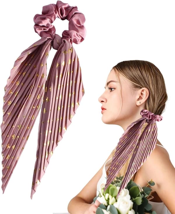 Scrunchies til tyndt hår - Ingen træk, hårelastikker til kvinder og piger, styling, modetilbehør | Bløde elastikker til hjem, kontor, rejser [YJD] pink