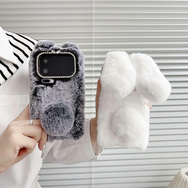 Til Xiaomi 17 Pro Case Plys Sød Kanin Vinter Fluffy TPU Telefon Cover[YJD]