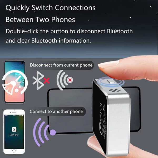 Trådlös CarPlay-adapter för sömlös anslutning[YJD] black black