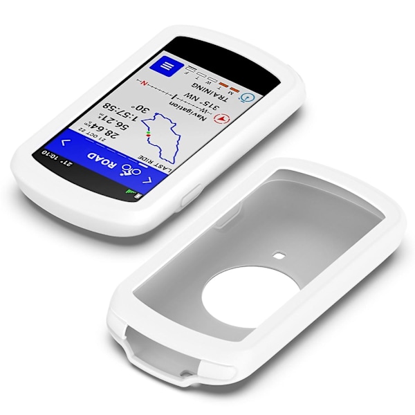 Skrapebestandig myk silikondeksel for Garmin Edge 1040 sykkel-GPS-datamaskin (YJD) White Style A