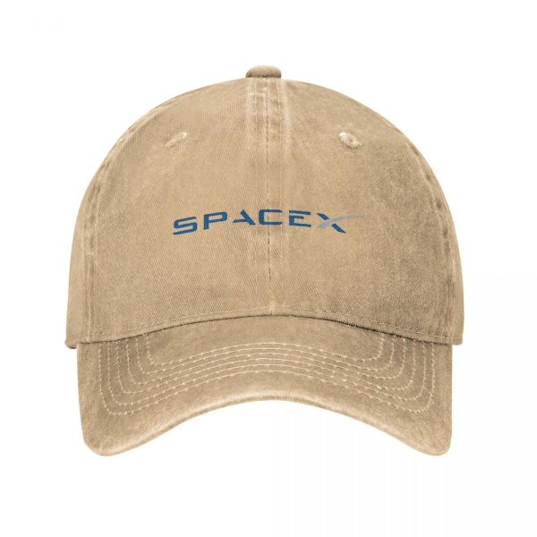 Washed Denim Spacex Space X Logotyp Elon Musk Baseball Cap Sommar Snapback Cowboy