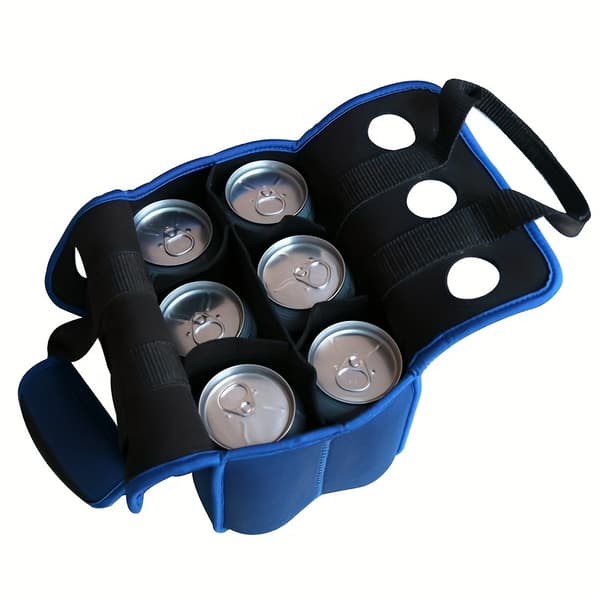 Eristetty neopreenipussi pulloille - Tukeva kahva helpottaa veden tai olutpullojen kuljetusta, sopii ulkokäyttöön, mahtuu [YJD] 330ML*6