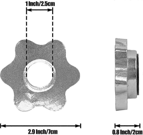 Hantelstång Skruvlock Set om 4 25mm Halkfria Standard Spinlock-kragar för Skivstång [YJD]