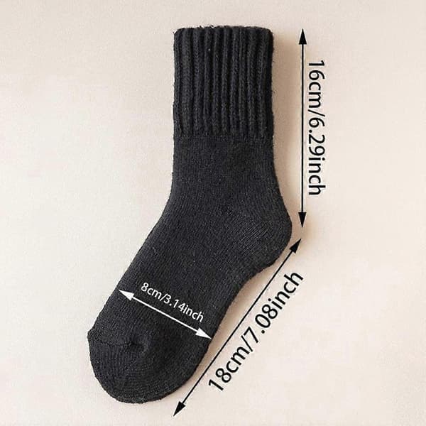 5 par termiska ullstrumpor extra tjocka varma mysiga halvvadstrumpor vinterkängstrumpor för kvinnor [YJD] 15 Pairs