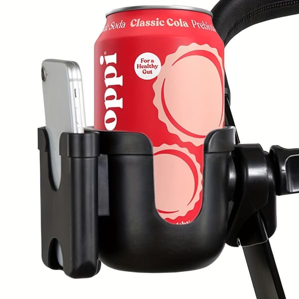 1 stk 2-i-1 multifunksjonell ultrakonvenient ABS golfbil koppholder telefonfeste, golftilbehør, gave til golfspiller [YJD] Black Three In One Plastic