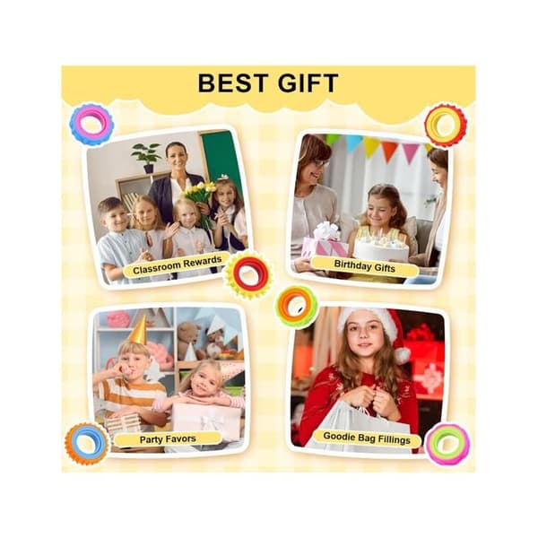 Set med 12 stressringar för barn och vuxna - Stressring - Stressring - Fidget spinner-ring -[YJD]