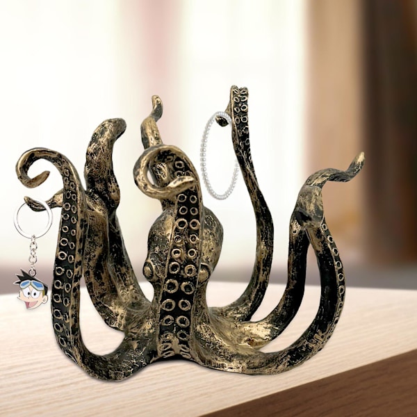 Suuri Luova Octopus-Mukinpidike Teekuppi Resin Koti Statue Pidike Koristeellinen (YJD)