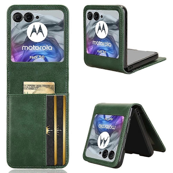 Motorola Razr 50 5G Lompakkokotelo Iskunkestävä Nahkainen Puhelinkuori [HK] Multicolor Style C