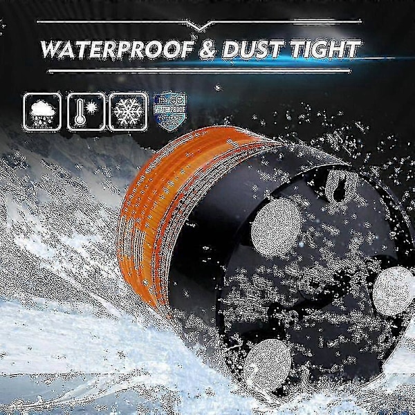 12v LED Trådløs Stroboskoplys Magnetisk Blinkende Nødlys (orange)[YJD]