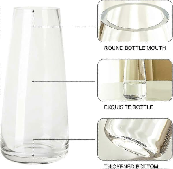Modern unik transparent glasvas för dekoration i sovrum och vardagsrum [YJD]