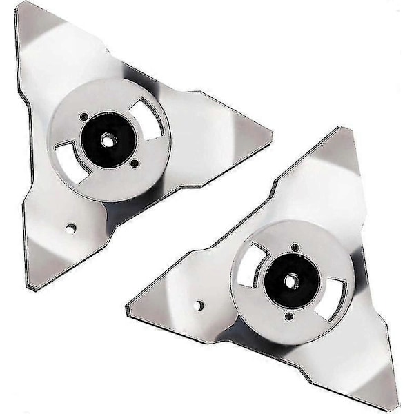 Pakke med 2 erstatningsblad for Robomow robotgressklipper RS TS MS RC TC MC modeller Rustfritt stål xh  (YJD)