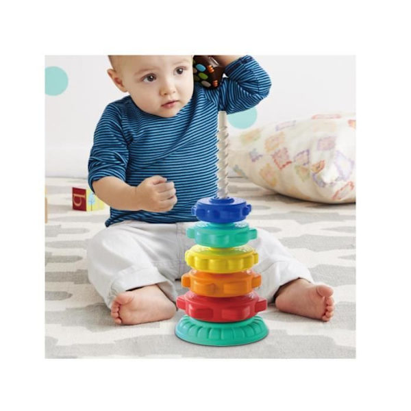 Stablegetøj - Regnbue - Spin - Robust ABS-materiale - Kognitiv udvikling - 12 måneder og opefter[YJD] Rainbow