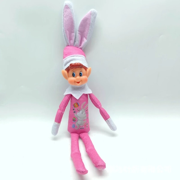 Påskhare Elf Docka Dekoration Barn Present Hem Ornament Liten Accessoar Busig Gosedjur Tomtar Ägg Tecknad Plysch Kanin (YJD) Boy Red