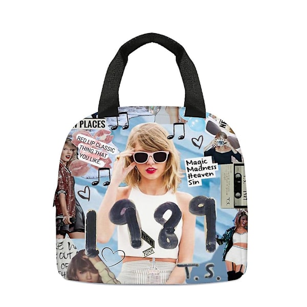 3D Taylor Swift -paintettu eristetty lounaskassi kouluun, piknikille, matkalle ja välipalojen säilytykseen (YJD) C