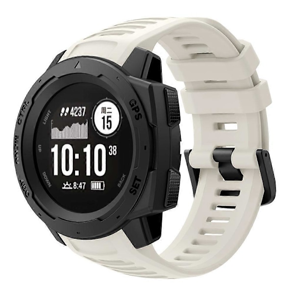 Silikoninen kellon ranneke Garmin Instinct -kelloon - Harmaa[HK] White Multicolor