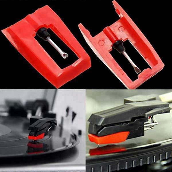 10 stk. vinylpladespillernål til pladespillerpickup, pladespillerstift til diskkappe [YJD] Red