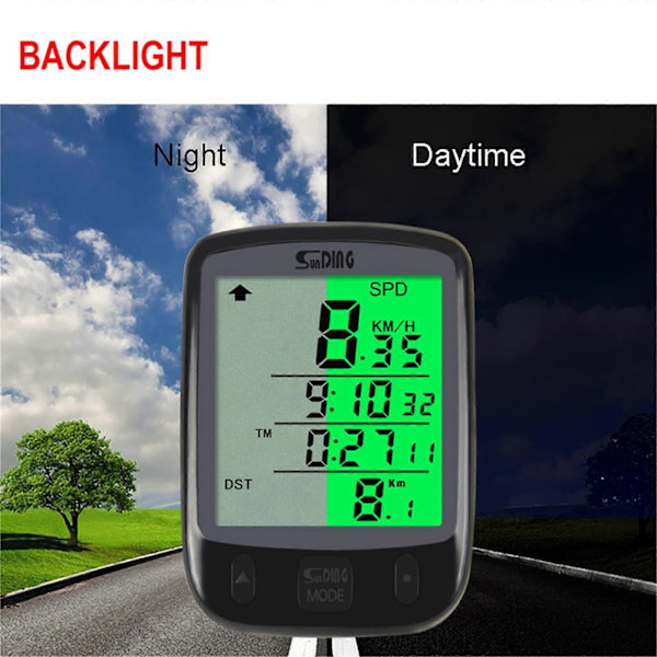 Cykelcomputer Vandtæt Speedometer Cykelcomputer Odometer[YJD] as shown