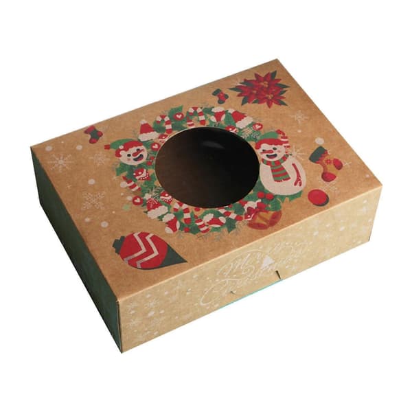 1/6/12 st Julbakelse Snackbox Förpackning Papperslåda Förpackning Julkakaförpackning Presentask [YJD] C