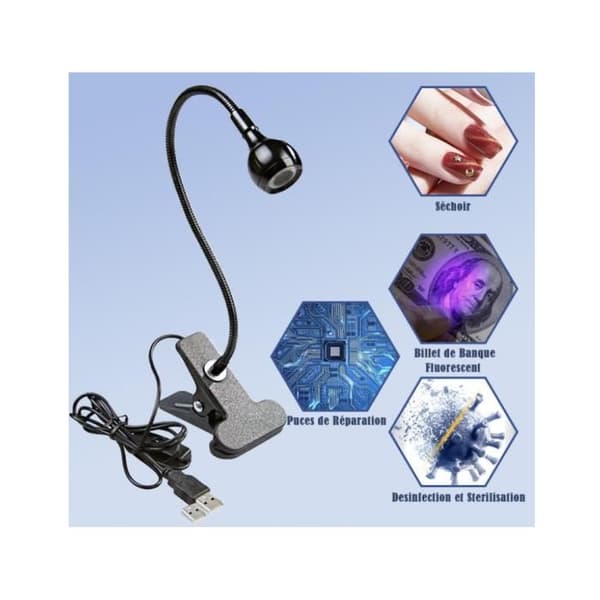 UV-nagellampa - Ej specificerad - 5W - 360° roterande ljusarm - USB - LED-driven [YJD][YJD]