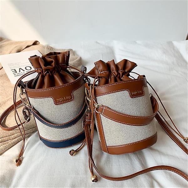 Afslappede håndvævede tasker Retro Flap Rattan Strå Strand Kvaster Dame Messenger Tasker[YJD] A2