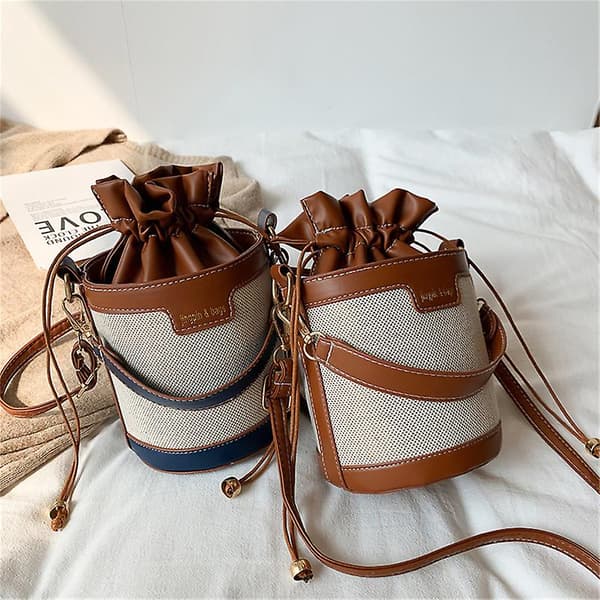 Casual Handvävda Väskor Retro Flap Rattan Halm Strand Tofs Kvinnor Messenger Väskor[YJD] A2