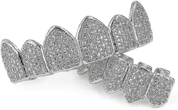 18k guldpläterade Micro Iced-out Grillz med extra formningsstänger inkluderade [YJD]
